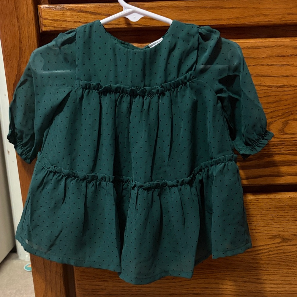 Carter's Teal Ruffled Blouse